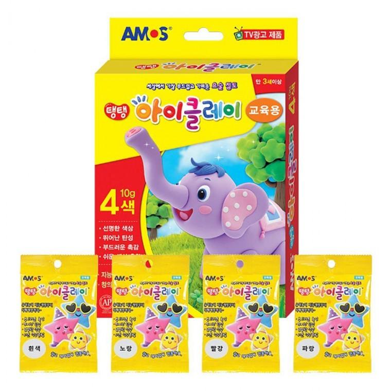 교육용 아이클레이 4색 만들기 1P 점토 미술놀이 데코