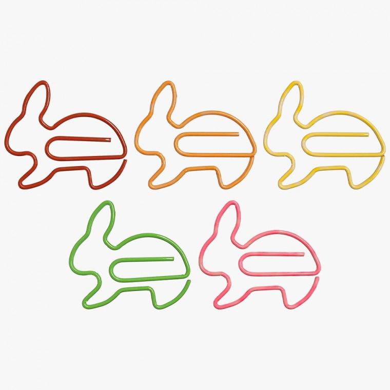 사무용품 문구클립 서류클립 컬러 예쁜클립 토끼 클립 50P
