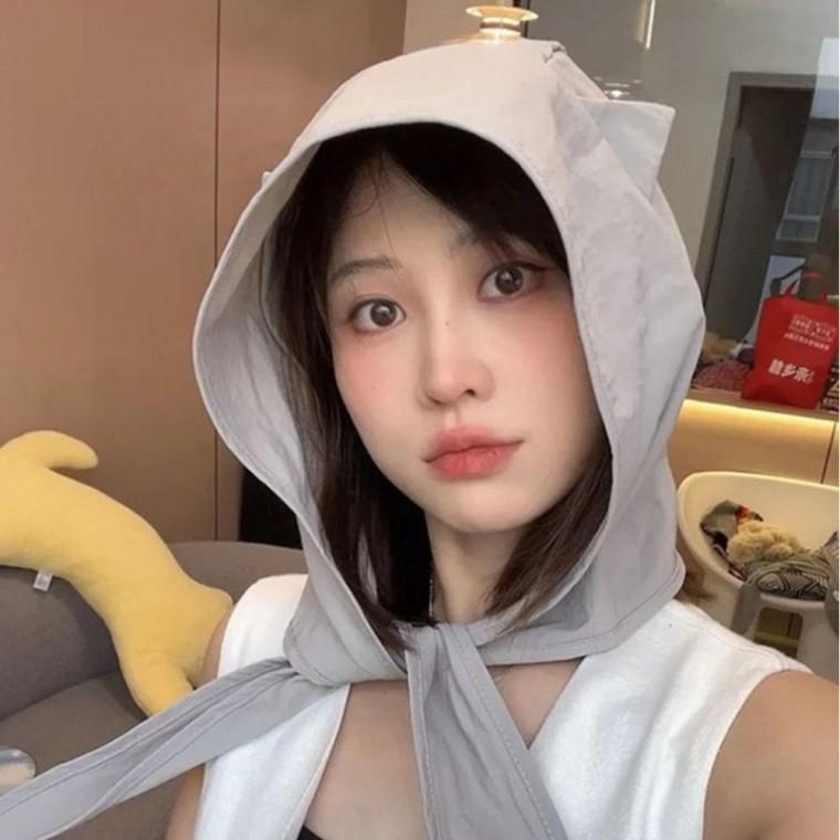 얼굴 작아보이는 그레이 썬캡 여자 여성모자 여름모자 썬캡 선캡 자외선차단모자