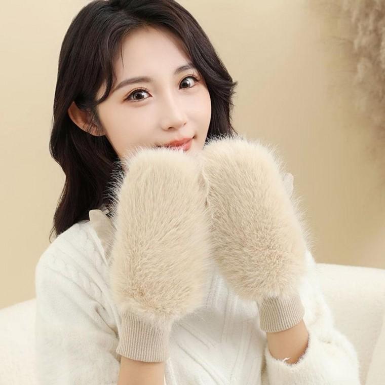 방한 벙어리 털장갑 데이트 여행 방한용품 겨울장갑 여자 여성장갑 벙어리장갑
