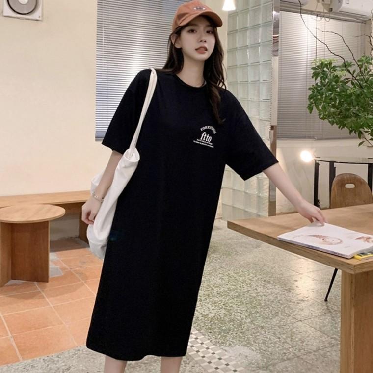 캐주얼 롱원피스 여름 반팔원피스 데일리 여성 홈웨어