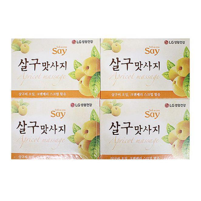 세이 살구 맛사지 화장비누 4입 세안 세수비누 욕실