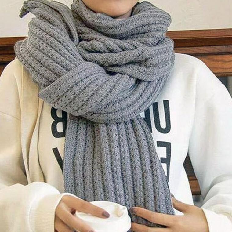 목도리 눈꽃 니트 남녀공용 커플 겨울 패션 머플러 여자 여성 목도리 학생