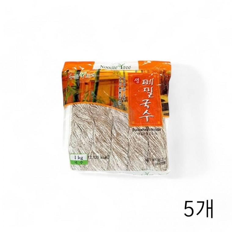 누들트리 생메밀국수 1Kg X 5개 생메밀면 막국수 소바면 식당용 업소용식자재 메밀면사리