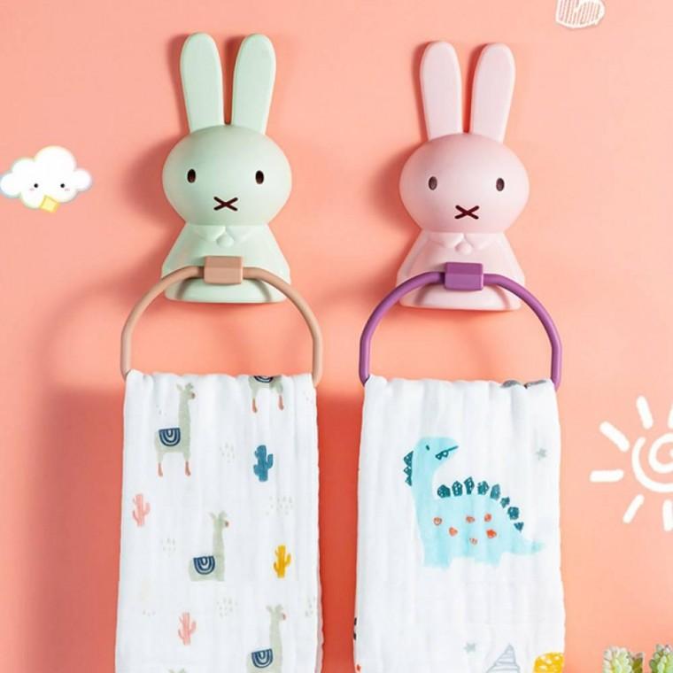 토끼 수건걸이 욕실 무타공 유아 수건걸이