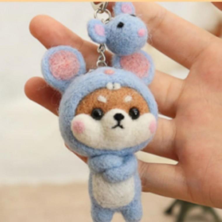 DIY 양모 니들 펠트 취미 키트 강아지 만들기 세트