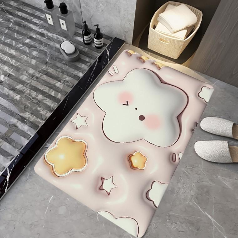 보송보송 3D 착시 화장실 욕실 논슬립 발매트(별)