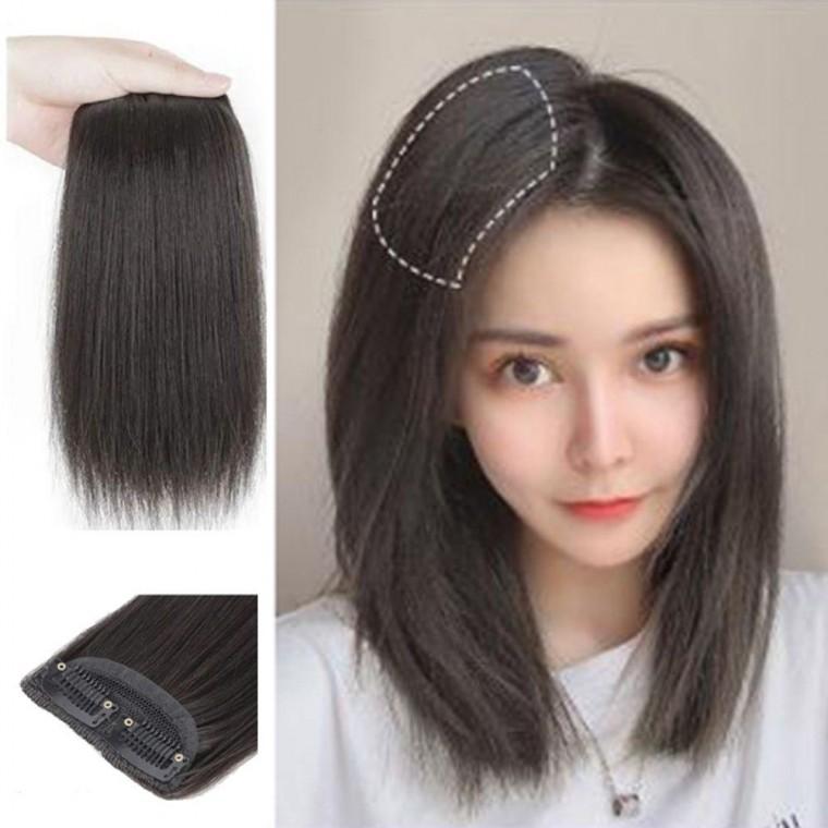 정수리 여자 인모 부분 가발 20cm 1P 볼륨 빗살핀
