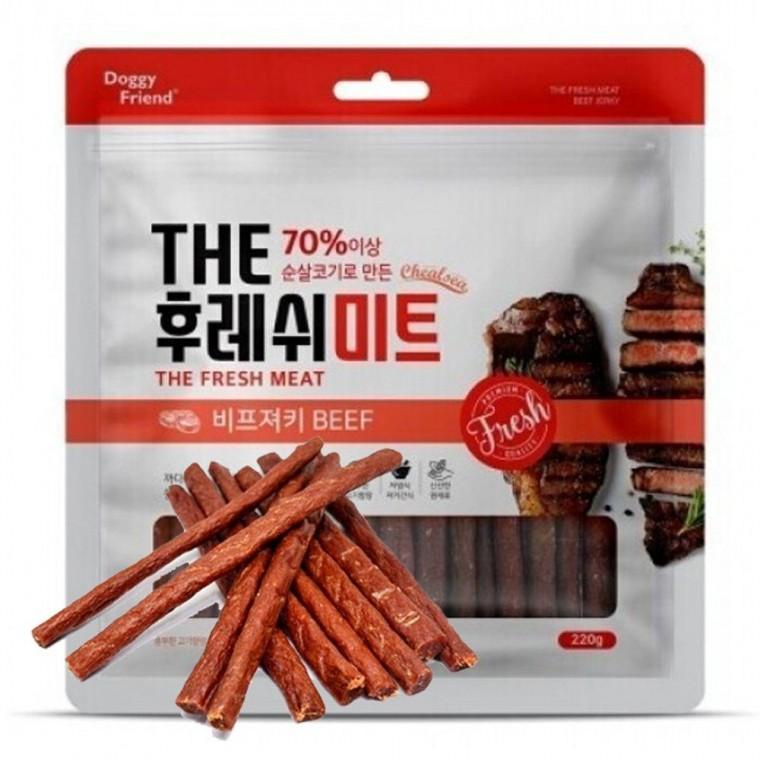 육질 강아지 풍미 져키 비프 220g 1P 영양 육포 간식