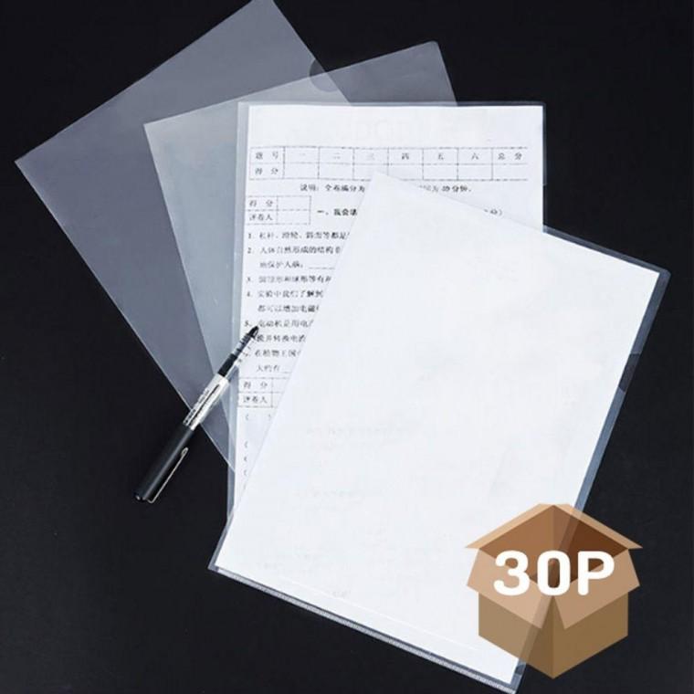 파일 클리어 L자형 A4 투명 30개입 1P 서류 보관 홀더