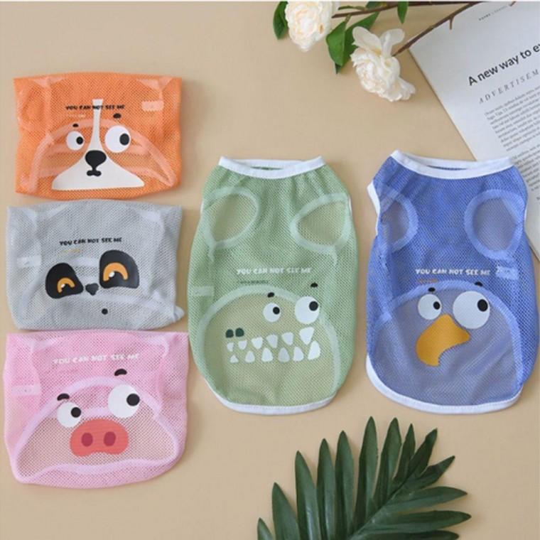 쿨링 강아지 메쉬 동물 나시티 그레이 3XL 1P 여름