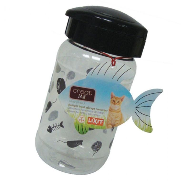 사료 고양이 투명 보관통 473ml 1P 간식 보관함 용기