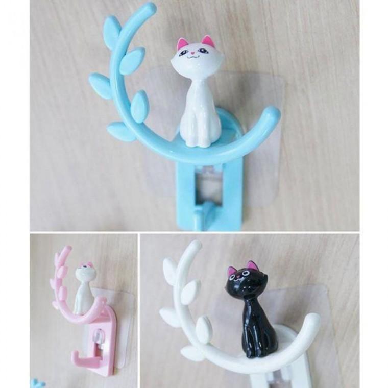고양이 다용도 벽걸이 흡착식 후크 1P 고정 소품걸이