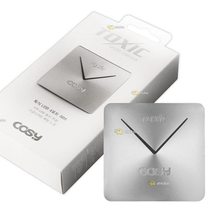 4포트 메탈 USB 멀티 허브 실버 1P 데이터 전송 연결