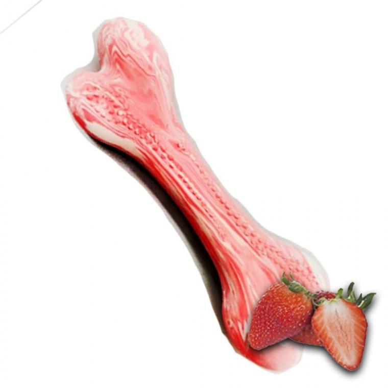 맛있는향 강아지 덴탈 토이 딸기 S 1P 잇몸 마사지