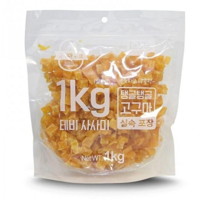 강아지 테비 고구마 큐브 1kg 애견 건조 사사미 간식