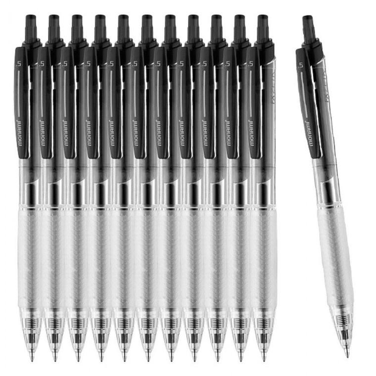 소프트 모나미 볼펜 블랙 0.5mm 12개 1P 필기 중성펜