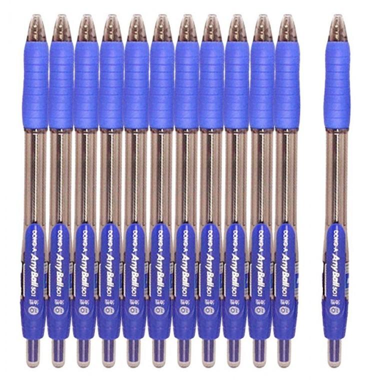 노크식 동아 유성 볼펜 블루 1.0mm 12개 1P 필기도구