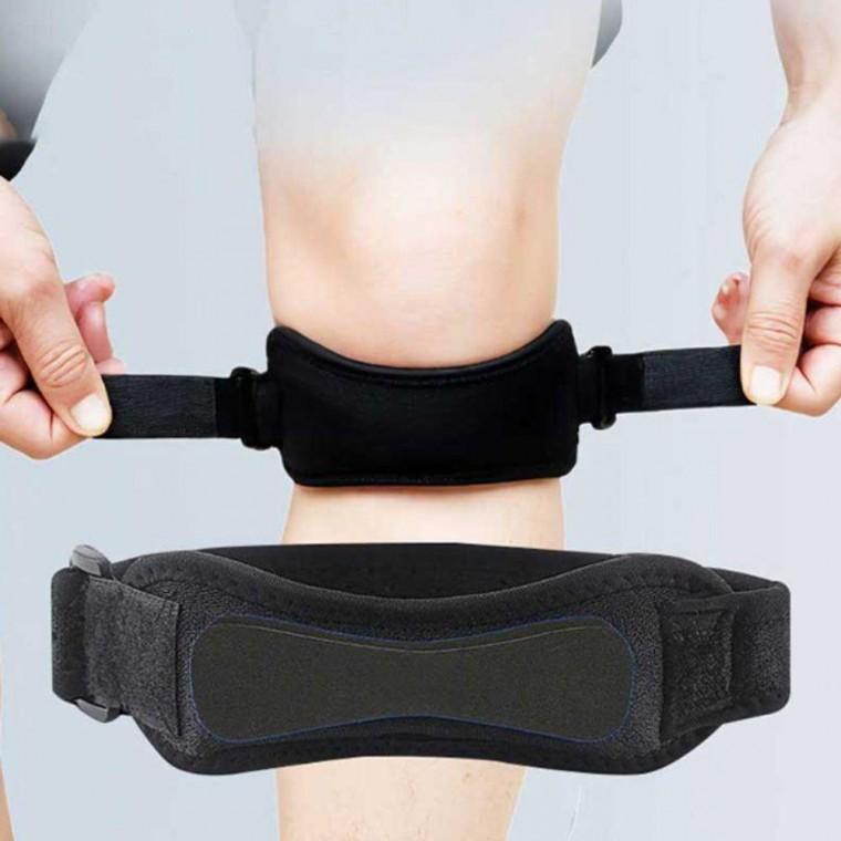 무릎 스포츠 압박 보호대 블랙 1P 슬개골 스트랩 아대