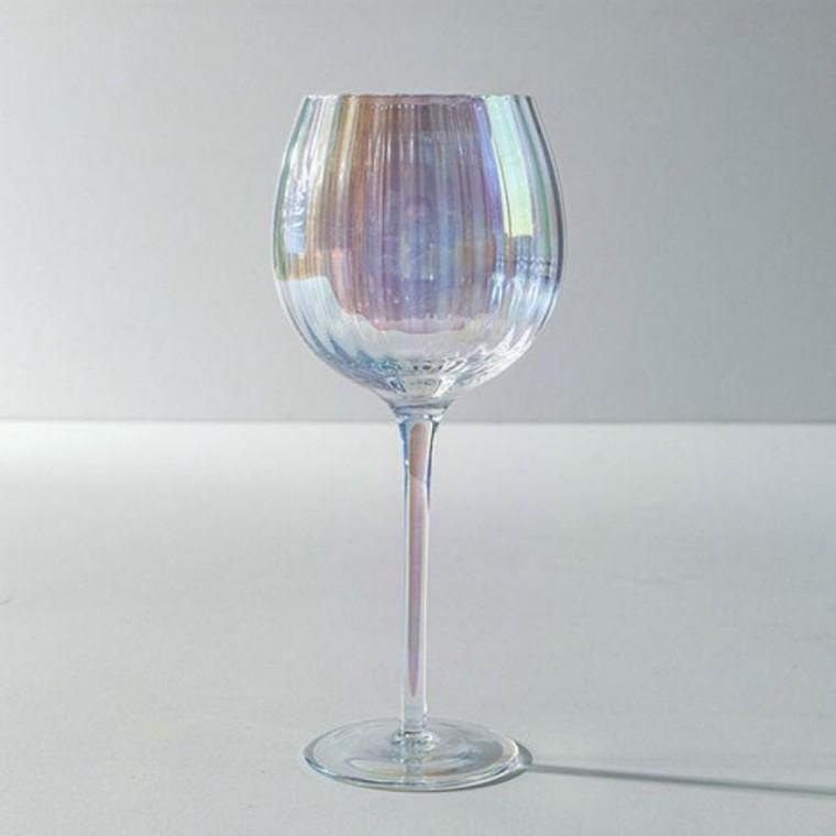스트라이프 홀로그램 패턴 와인잔 530ml 1P 홈파티
