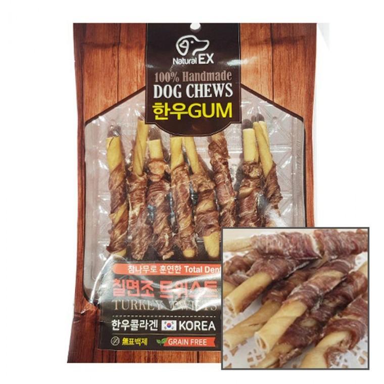 수제 강아지 껌간식 칠면조 트위스트 60g 1P 개껌