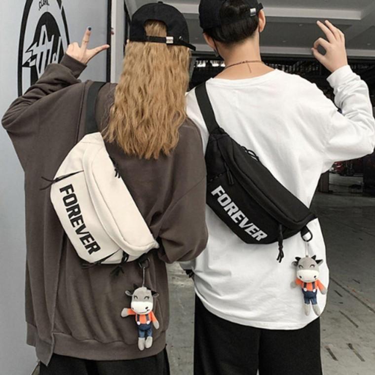 레터링 남녀 캐주얼 메신저 크로스백 1P 커플 여행