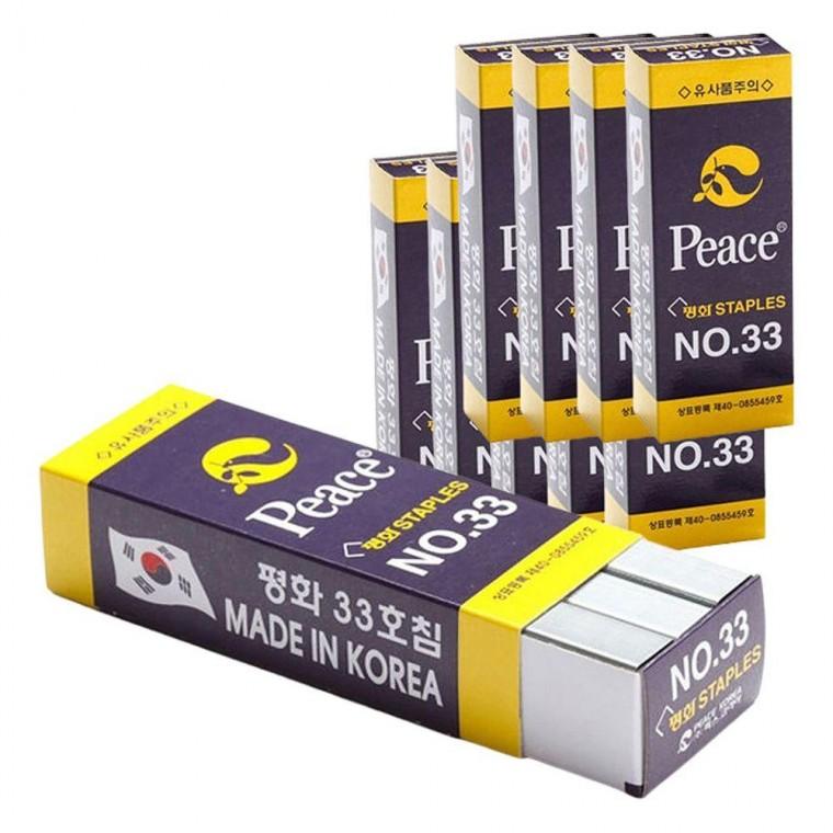 33호침 평화 스테플러 리필심 10개 1박스 회사 문서철