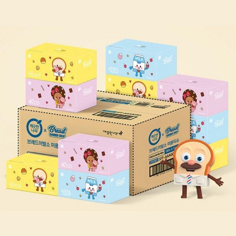 브레드이발소 깨끗한나라 미용티슈 180매 12입 각티슈