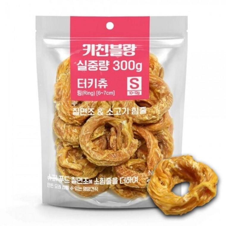 터키츄 강아지 링타입 S 300g 1P 오래먹는 육포 간식