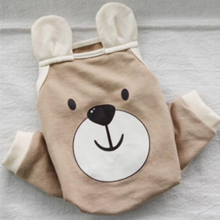 곰돌이 강아지 올인원 브라운 2XL 1P 나시 점프수트