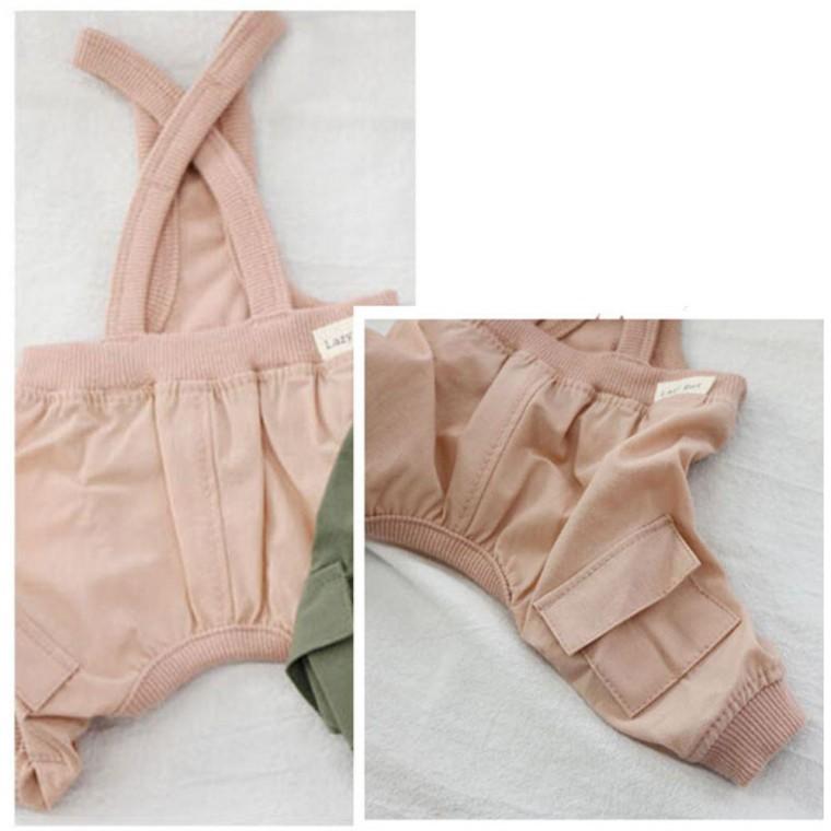 카고 강아지 멜빵 바지 핑크 2XL 1P X자 팬츠 외출