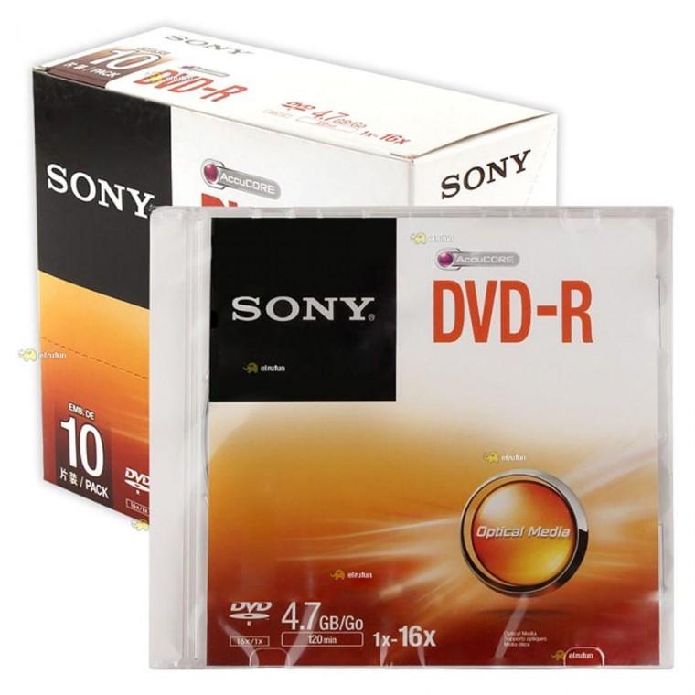 DVD SONY R 디스크 4.7GB 10개 세트 1P 데이터 보관