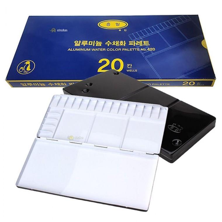 수채화 알루미늄 팔레트 20칸 1P 학생 전문가 파레트
