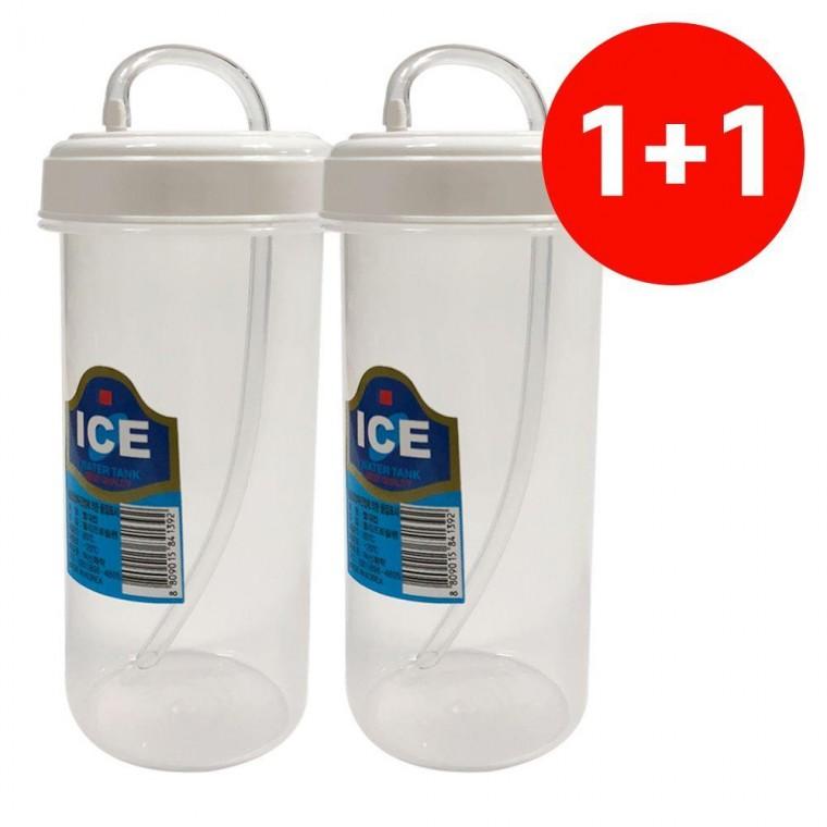 1+1 덕신 빨대컵 (300ml) 병원물컵 빨대물병 환자물통