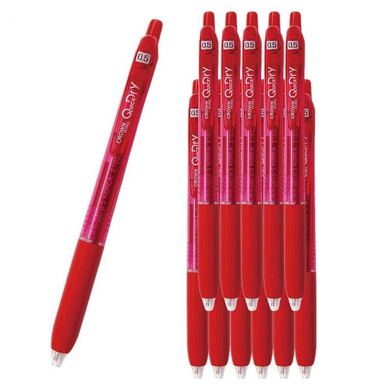 속건성 부드러운 볼펜 레드 0.5mm 12개 1P 필기도구