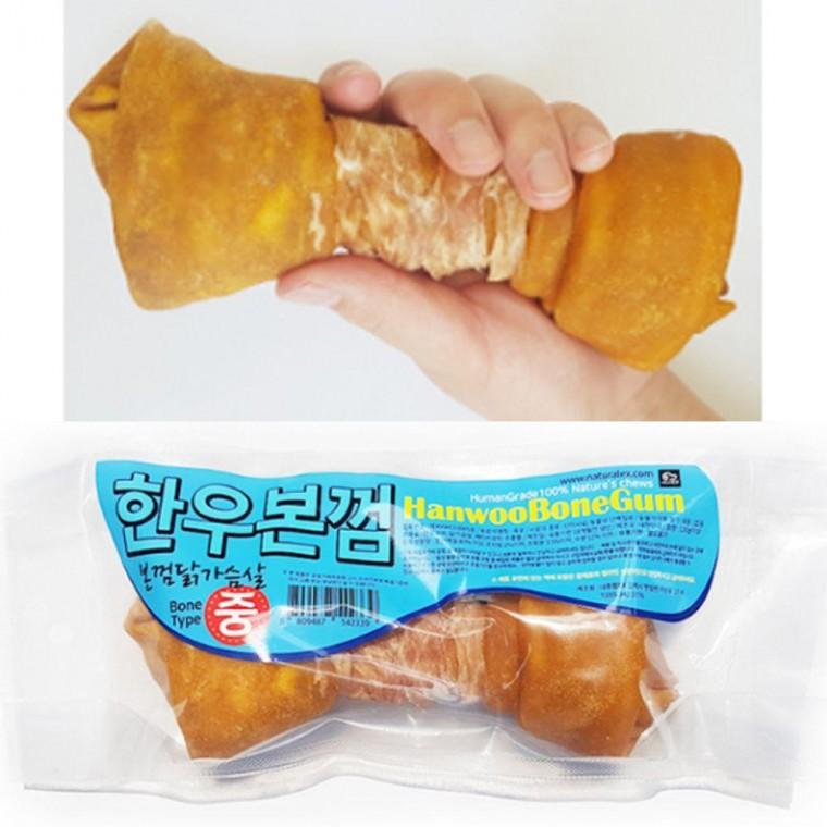 한우 강아지 우피 닭가슴살 껌간식 중형 1P 치석관리