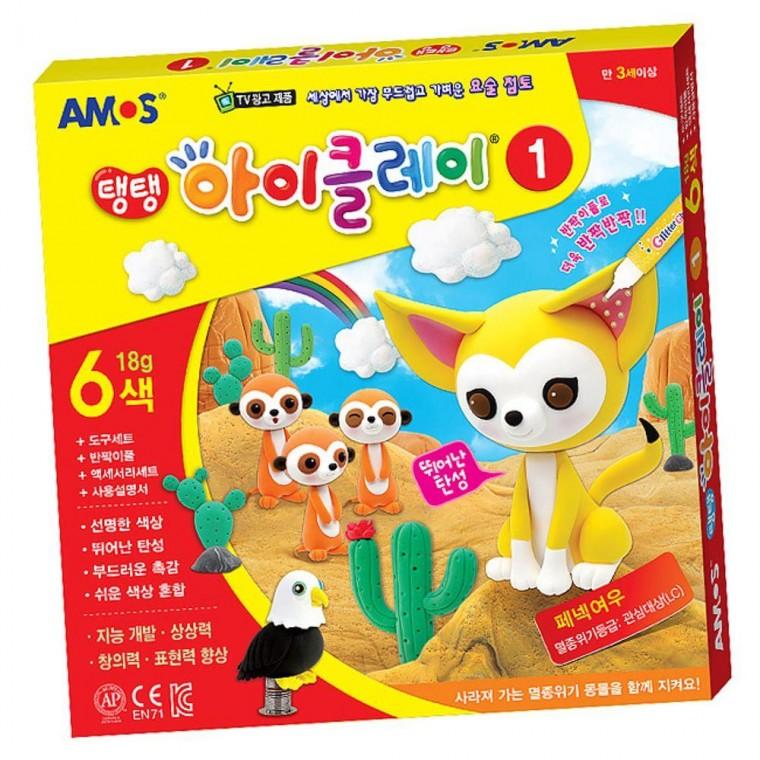 6색 아이클레이 만들기 1 1P 점토 미술놀이 꾸미기
