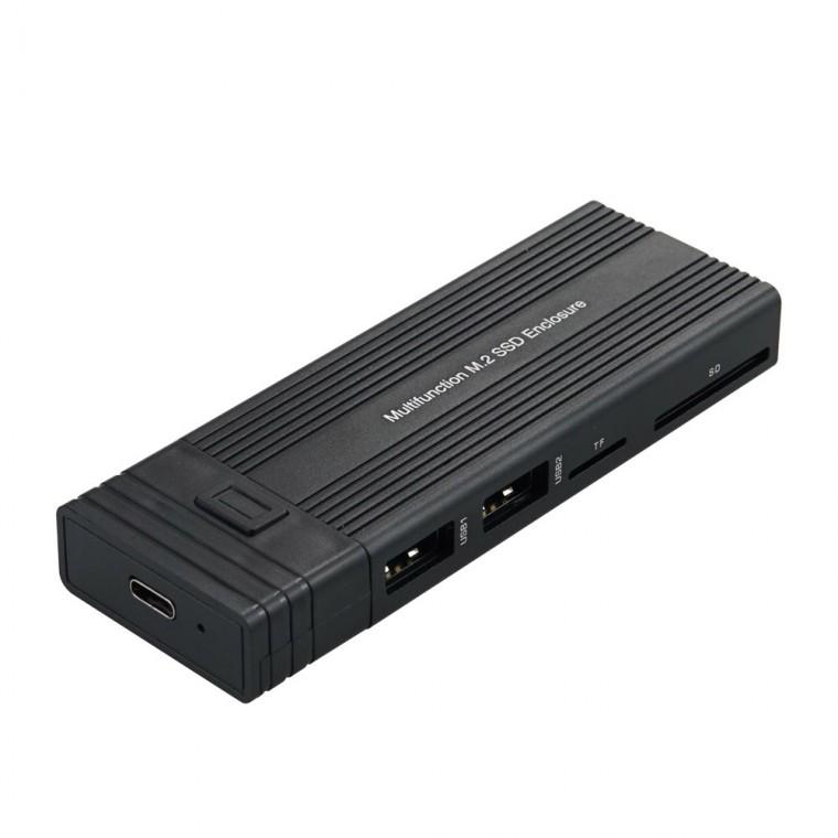 USB 2.0 C타입 A타입 멀티 허브 외장 케이스 M.2 SSD 컴퓨터 데스크탑 PC 노트북
