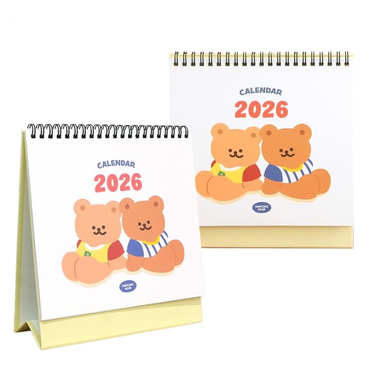 댄싱베어 2026 탁상 캘린더 (2개)