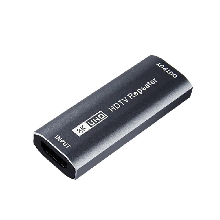 8K HDMI 2.0 F to F 연장젠더 신호리피터 중계기 25M