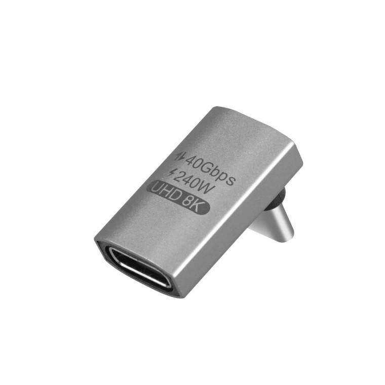 USB 4.0 8K C타입 꺾임 젠더 초고속 40Gbps 240W