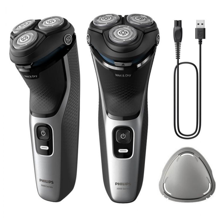 필립스3143 건습식 저자극 3중날 충전식 전기면도기 USB 건식 습식 휴대용 여행용