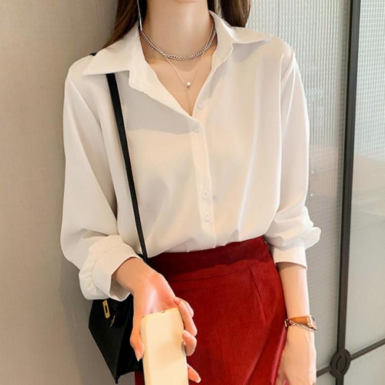 여성 심플 베이직 봄 셔츠 하객룩 데이트룩 블라우스