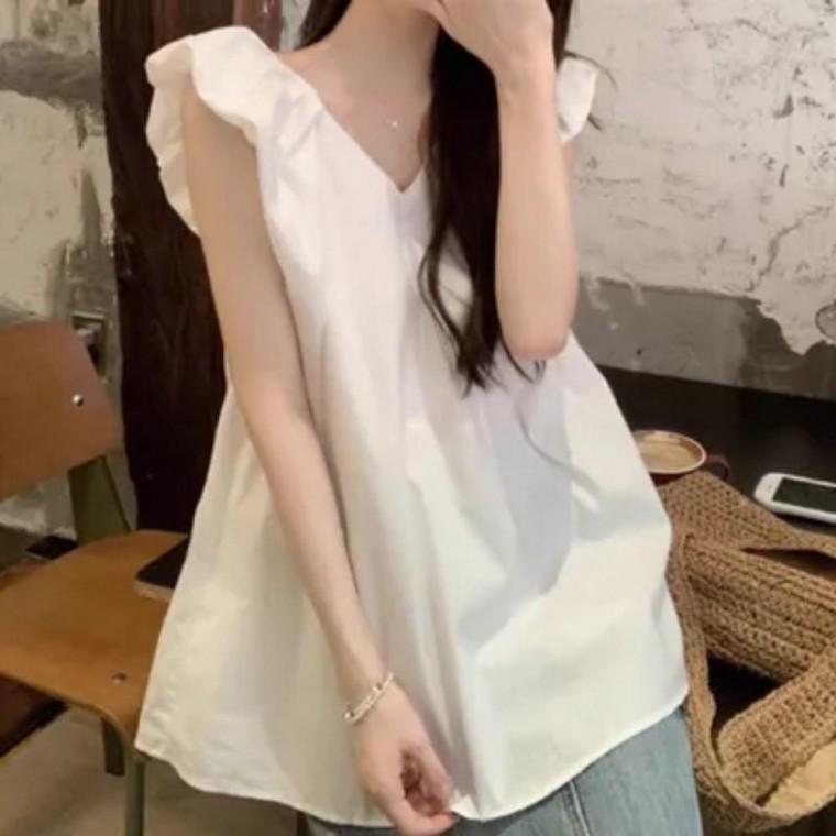 프릴라인 블라우스 여성 데일리 오피스룩 하객 패션 상의