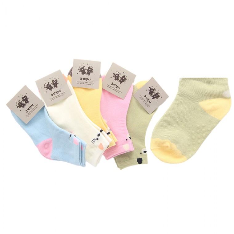 국산 3-4세 유아동 중목 양말 고양이 5켤레 세트