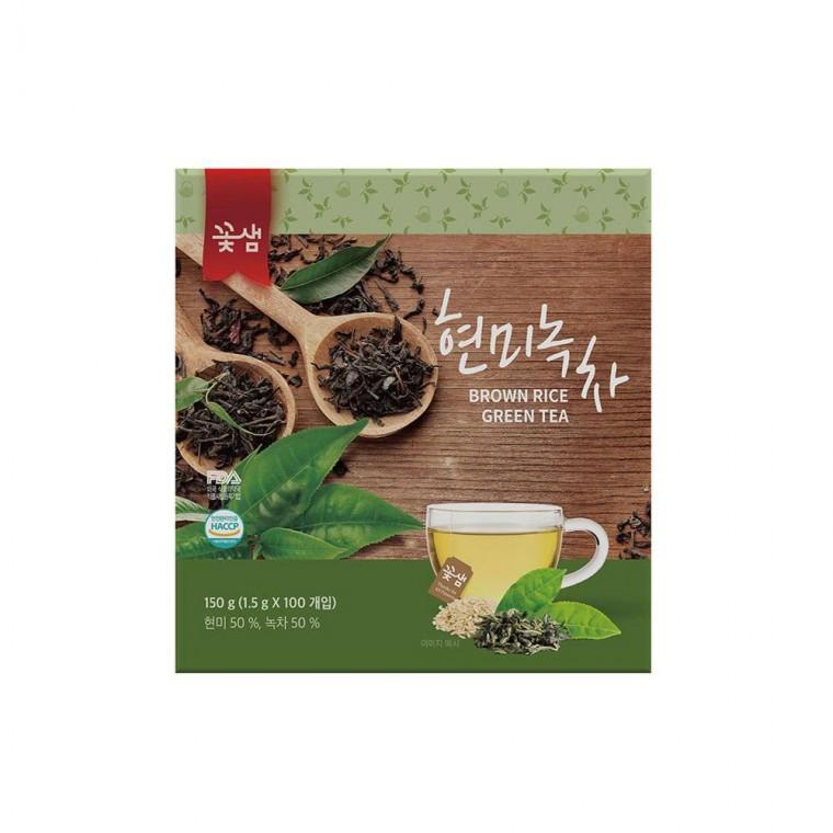 꽃샘 현미 녹차 100T 티백 침출차