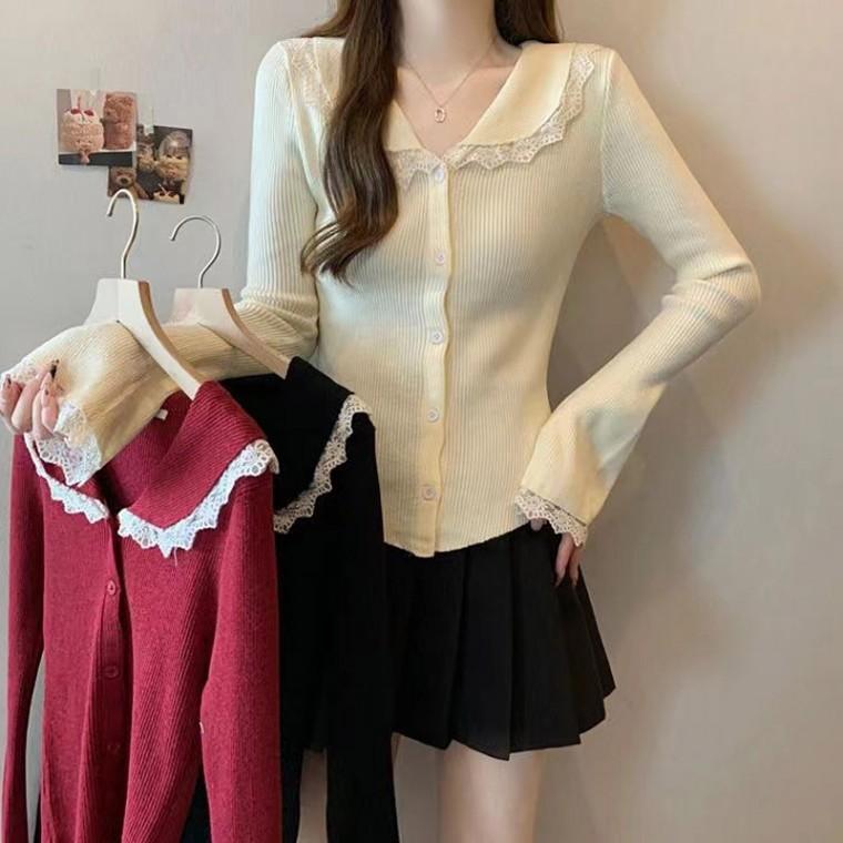 레이스카라 슬림핏 가디건 EL-1004014