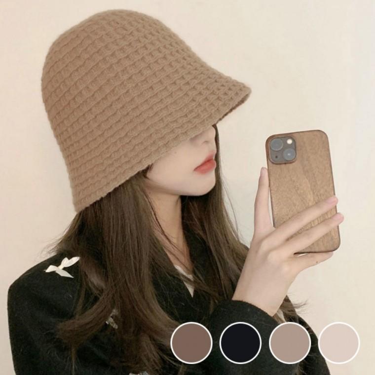 고급진 와플 패턴 포인트 패션 간절기 아이탬 베이직 벙거지
