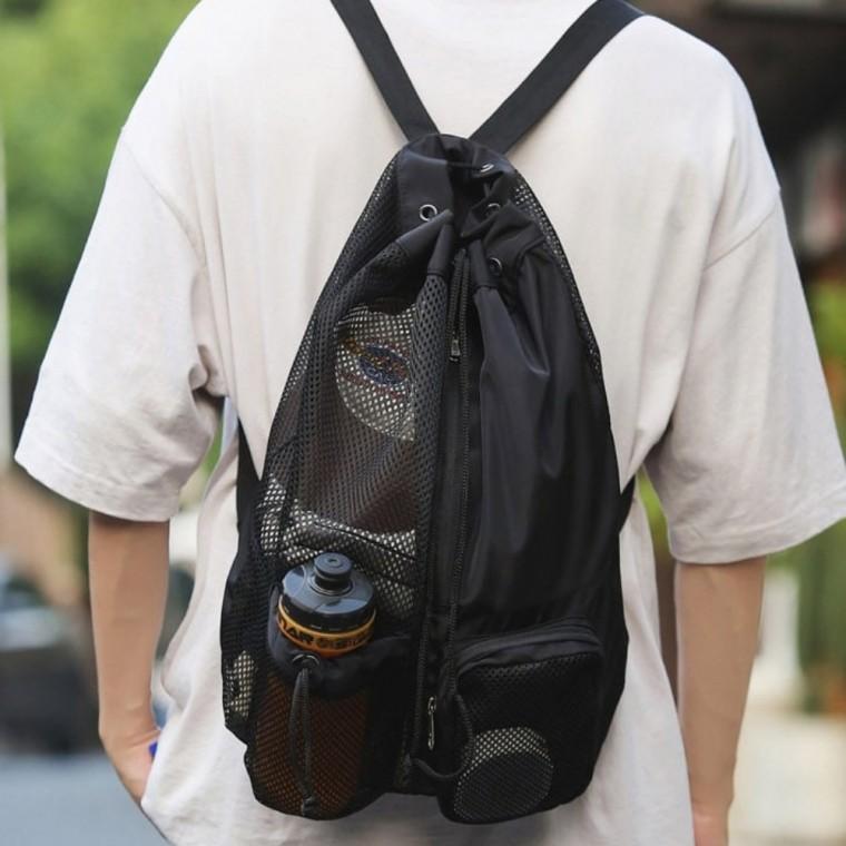 남여공용 라이딩 다용도 등산 운동 스트링 메쉬 백팩