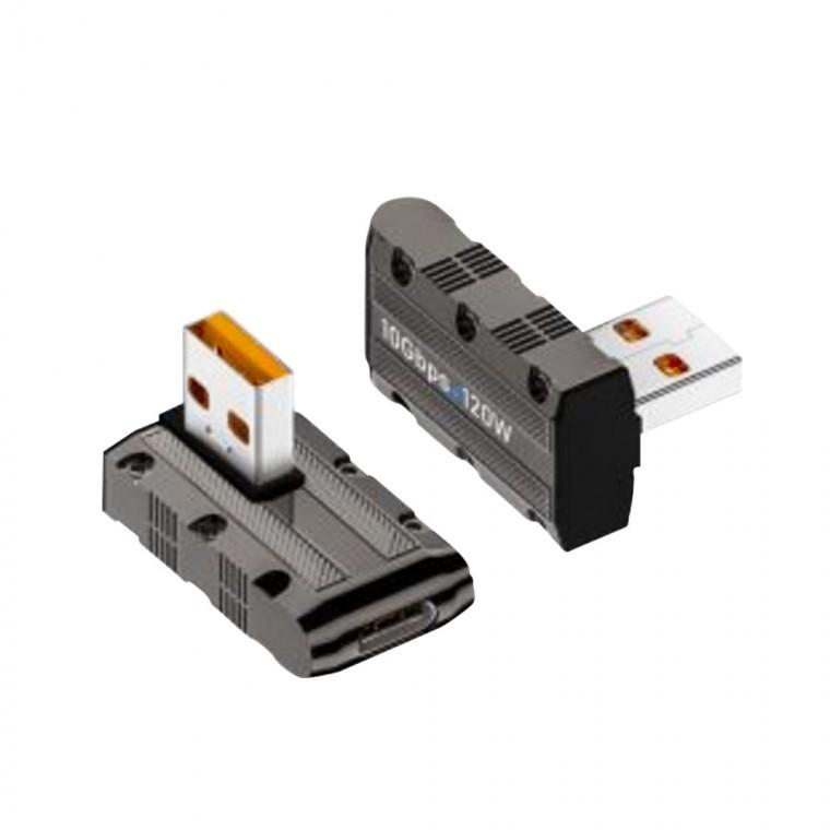 USB 3.1 3.0 TYPE C 6A ㄴ자꺽임 젠더 F to M 120W